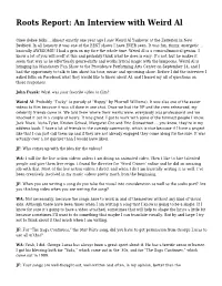 Roots Report: an Interview with Weird Al