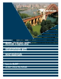 Amtrak's Rights and Relationships with Host Railroads