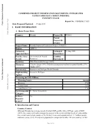 COMBINED PROJECT INFORMATION DOCUMENTS / INTEGRATED SAFEGUARDS DATA SHEET (PID/ISDS) CONCEPT STAGE Report No.: PIDISDSC17035 29-Apr-2016