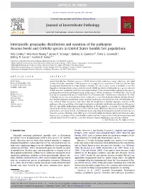 Interspecific Geographic Distribution and Variation of the Pathogens