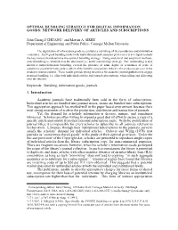 Optimal Bundling Strategy for Digital Information Goods: Network Delivery of Articles and Subscriptions
