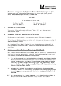 (Public Pack)Minutes Document for Scrutiny Review Panel on Market Harborough Line Speed Improvements., 18/03/2016 09:30