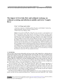 The Impact of River-Lake Flow and Sediment Exchange on Sediment Scouring and Siltation in Middle and Lower Yangtze River