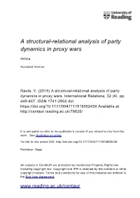 A Structural-Relational Analysis of Party Dynamics in Proxy Wars