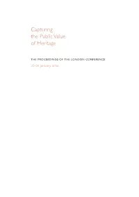 Capturing the Public Value of Heritage