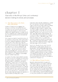 Chapter 1: Overview of the African Union and Continental Decision
