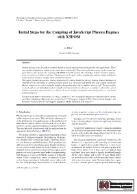 Initial Steps for the Coupling of Javascript Physics Engines with X3DOM