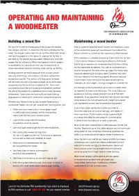 Operating and Maintaining a Wood Heater
