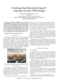 Predicting Ship Movement Using A* Algorithm in Anno 1800 Strategy