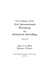 Proceedings of the 31St International Workshop on Statistical Modelling