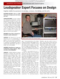Audioxpress Interview with Charlie Hughes