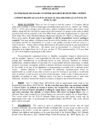 Guess the Draft Order 2014 Official Rules No Purchase