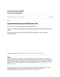 Lady Razorback Track and Field Guide, 2010