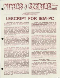 Nibbles & Scribbles; 1985-1987