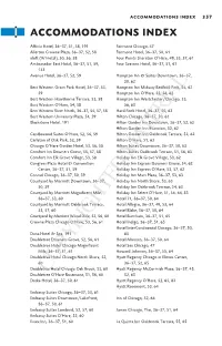 RESTAURANT INDEX Note: Page Numbers in Boldface Type Indicate Restaurant Profiles