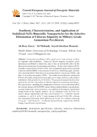 Synthesis, Characterization, and Application of Stabilized-Ni/Fe