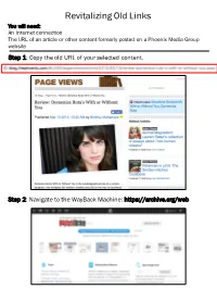 Wayback Machine Instructions