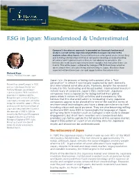 ESG in Japan: Misunderstood & Underestimated