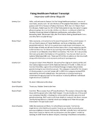 Fixing Healthcare Podcast Transcript Interview with Anne Wojcicki
