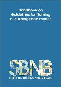 Handbook on Guidelines for Naming of Buildings and Estates