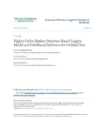 Higher Order Markov Structure-Based Logistic Model and Likelihood