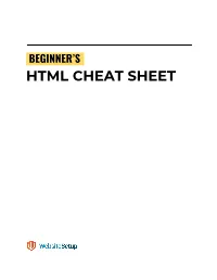 Html Cheat Sheet
