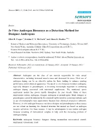 In Vitro Androgen Bioassays As a Detection Method for Designer Androgens