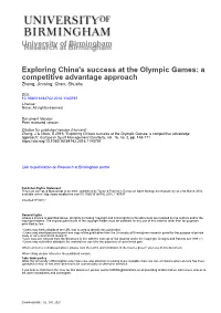 University of Birmingham Exploring China's Success at the Olympic