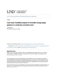Case Study: Feasibility Analysis of Renewable Energy Supply Systems in a Small Grid Connected Resort