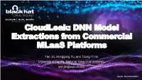 Cloudleak: DNN Model Extractions from Commercial Mlaas Platforms