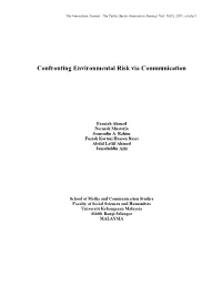 Confronting Environmental Risk Via Communication