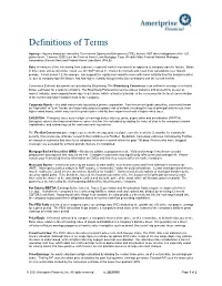 Definitions of Terms