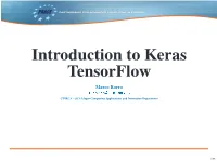 Introduction to Keras Tensorflow