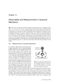 Observables and Measurements in Quantum Mechanics