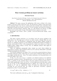 Pure Torsion Problem in Tensor Notation [3] Sual I