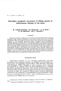 Secondary Sympatric Occurrence of Sibling Species of Subterranean Shrimps in the Karst