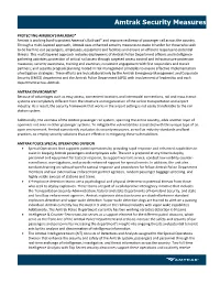 Amtrak Security Measures