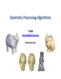Geometry Processing Algorithms