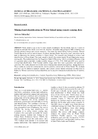 Mining Land Identification in Wetar Island Using Remote Sensing Data