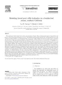 Modeling Forced Pool–Riffle Hydraulics in a Boulder-Bed Stream, Southern California ⁎ Lee R