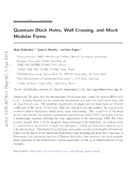 Quantum Black Holes, Wall Crossing, and Mock Modular Forms Arxiv