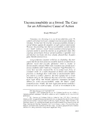 Unconscionability As a Sword: the Case for an Affirmative Cause of Action