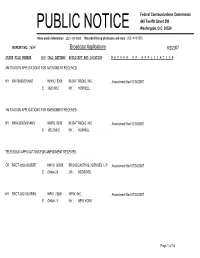 Broadcast Applications 8/2/2007