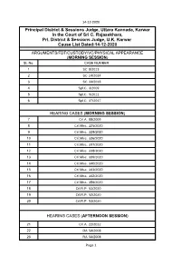 District & Sessions Judge, Uttara Kannada, Karwar in the Court of Sri
