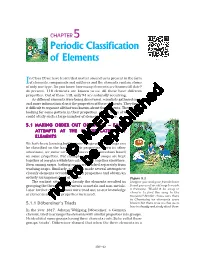 Periodic Classification of Elements