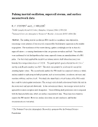 Pulsing Inertial Oscillation, Supercell Storms, and Surface Mesonetwork Data