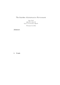 The Stateless Administration Environment