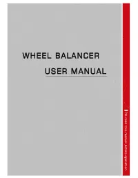 Wheel Balancer User Manual