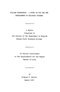 William Wordsworth. a Study of His Use and Development of Solitary Figures