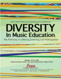 2016 FMEA Professional Development Conference Guide a B 2016 FMEA Professional Development Conference Guide Index of Advertisers All Things Musical